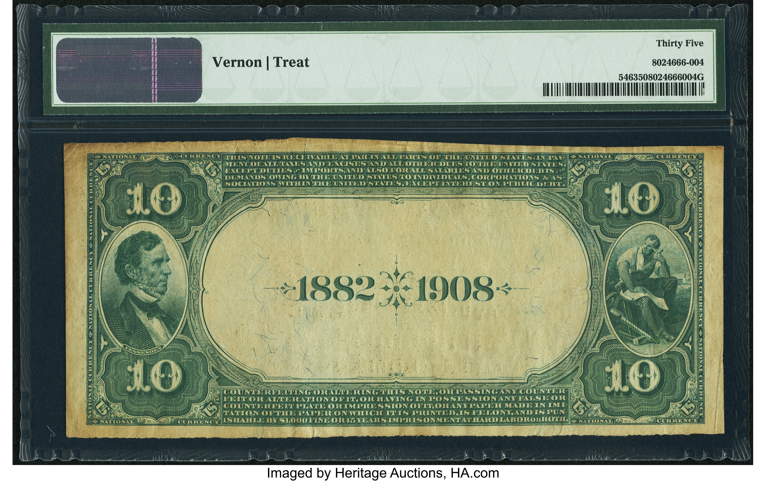 image for: Mountain View, OK - $10 1882 Date Back Fr. 546 The First National Bank Ch. # (W)5656 PMG Choice Very Fine 35....