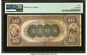 image for: Salem, OR - $10 1882 Brown Back Fr. 482 The Capital National Bank Ch. # 3405 PMG Very Fine 30....