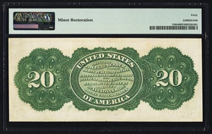 image for: Fr. 126b $20 1863 Legal Tender PMG Extremely Fine 40....