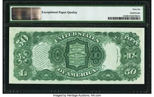 image for: Fr. 161 $50 1880 Legal Tender PMG Gem Uncirculated 66 EPQ....