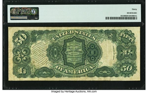 image for: Fr. 161 $50 1880 Legal Tender PMG Very Fine 30....