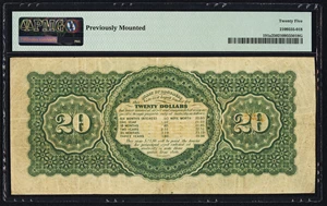 image for: Fr. 191a $20 1864 Compound Interest Treasury Note PMG Very Fine 25....