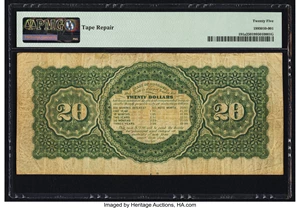 image for: Fr. 191a $20 1864 Compound Interest Treasury Note PMG Very Fine 25....