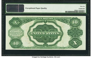 image for: Fr. 299 $10 1891 Silver Certificate PMG Gem Uncirculated 66 EPQ....