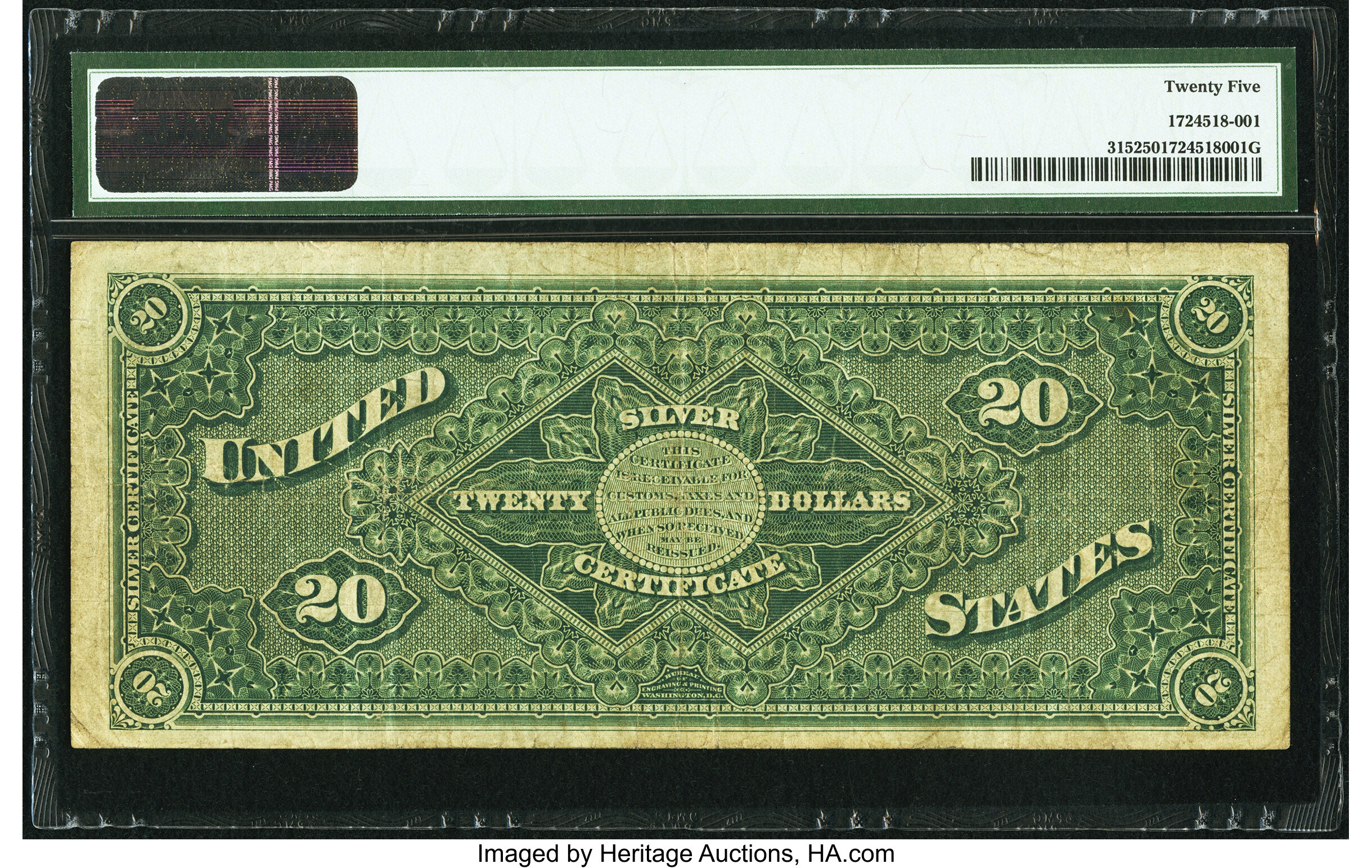 image for: Fr. 315 $20 1886 Silver Certificate PMG Very Fine 25....
