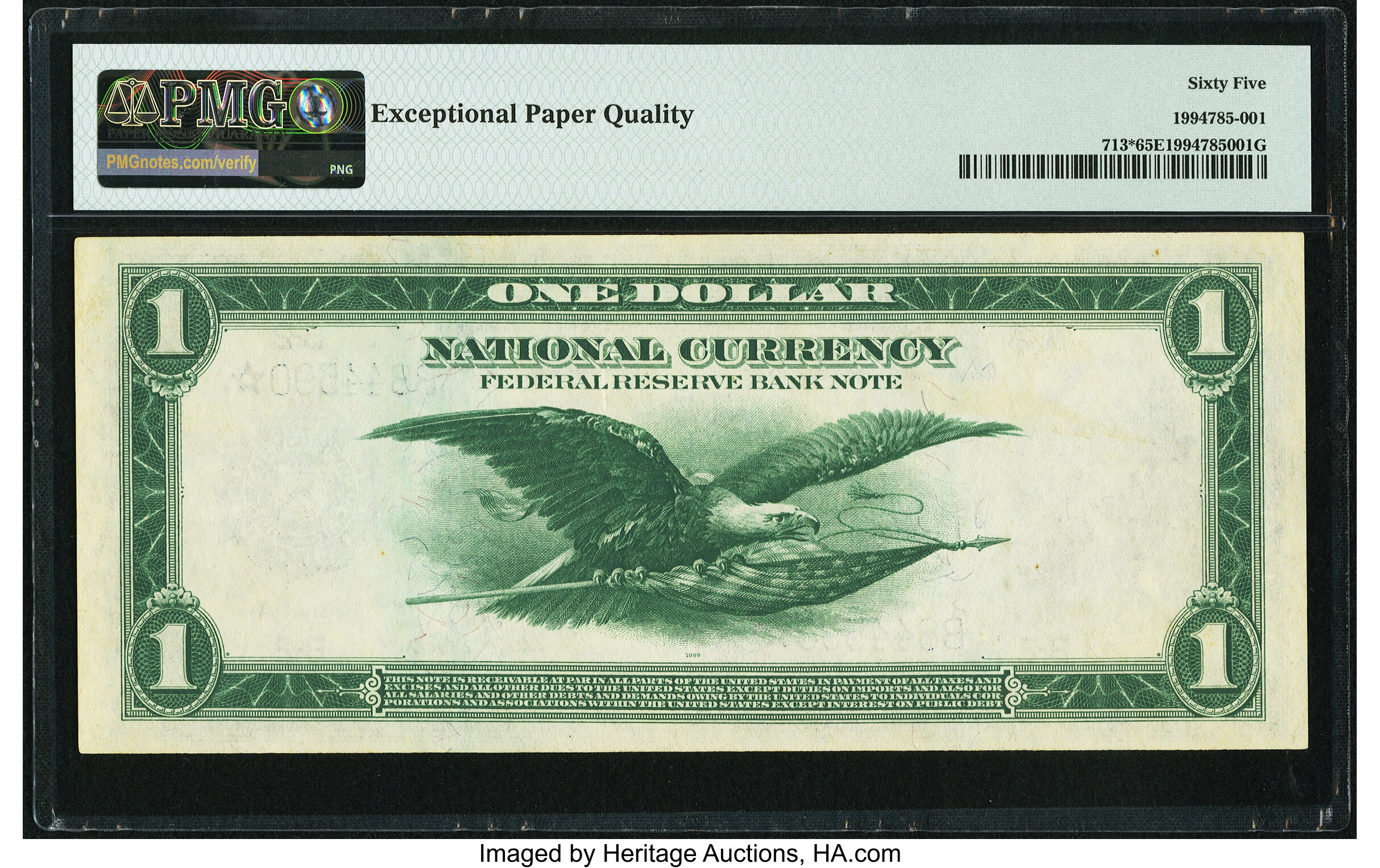 image for: Fr. 713* $1 1918 Federal Reserve Bank Star Note PMG Gem Uncirculated 65 EPQ....
