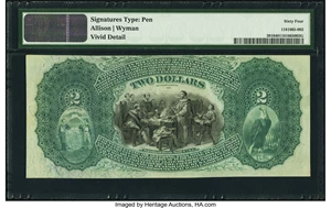 image for: La Crosse, WI - $2 1875 Fr. 391 The La Crosse National Bank Ch. # 2344 PMG Choice Uncirculated 64....