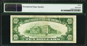 image for: Fr. 1700 $10 1933 Silver Certificate. PMG Very Fine 30 EPQ....
