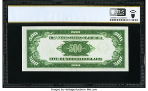 image for: Fr. 2201-A $500 1934 Federal Reserve Note. PCGS Banknote Superb Gem Unc 67 PPQ....