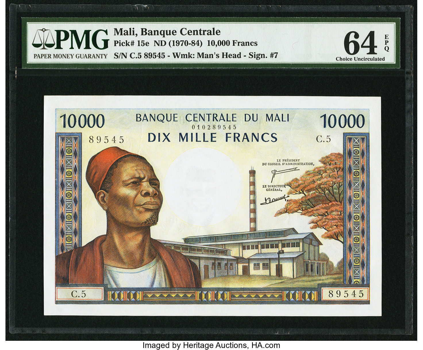 image for: Mali  10,000 francs(B205g)
