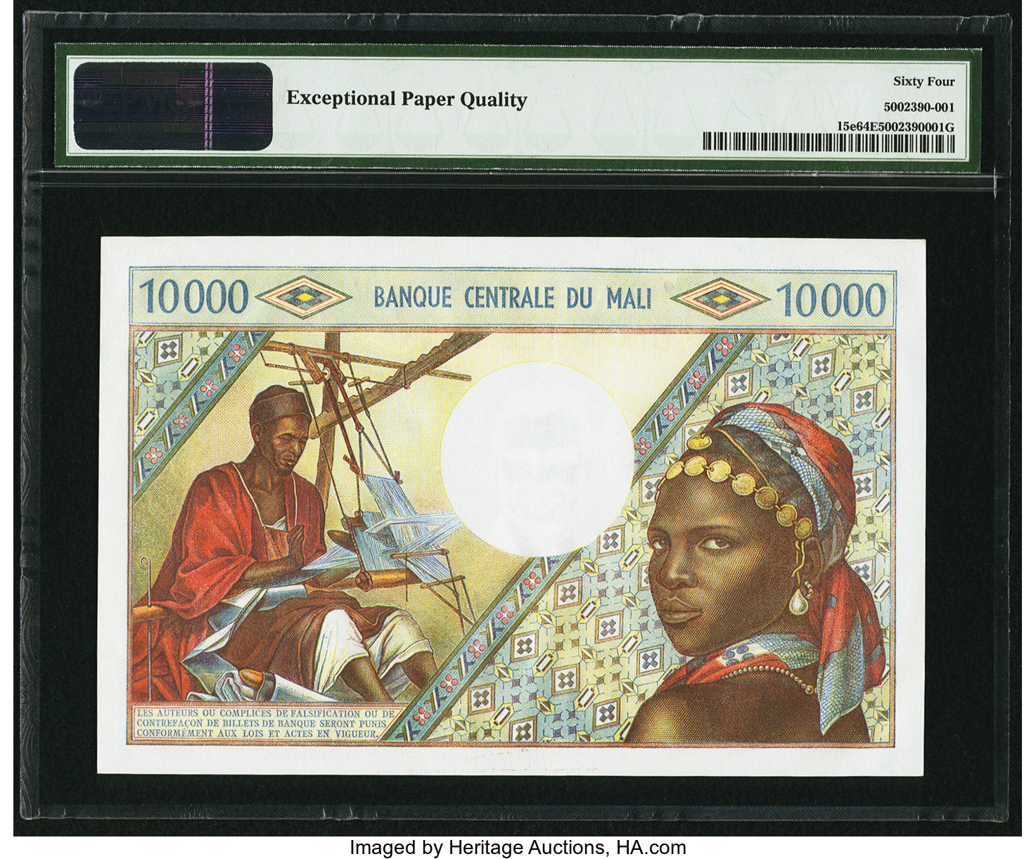 image for: Mali  10,000 francs(B205g)