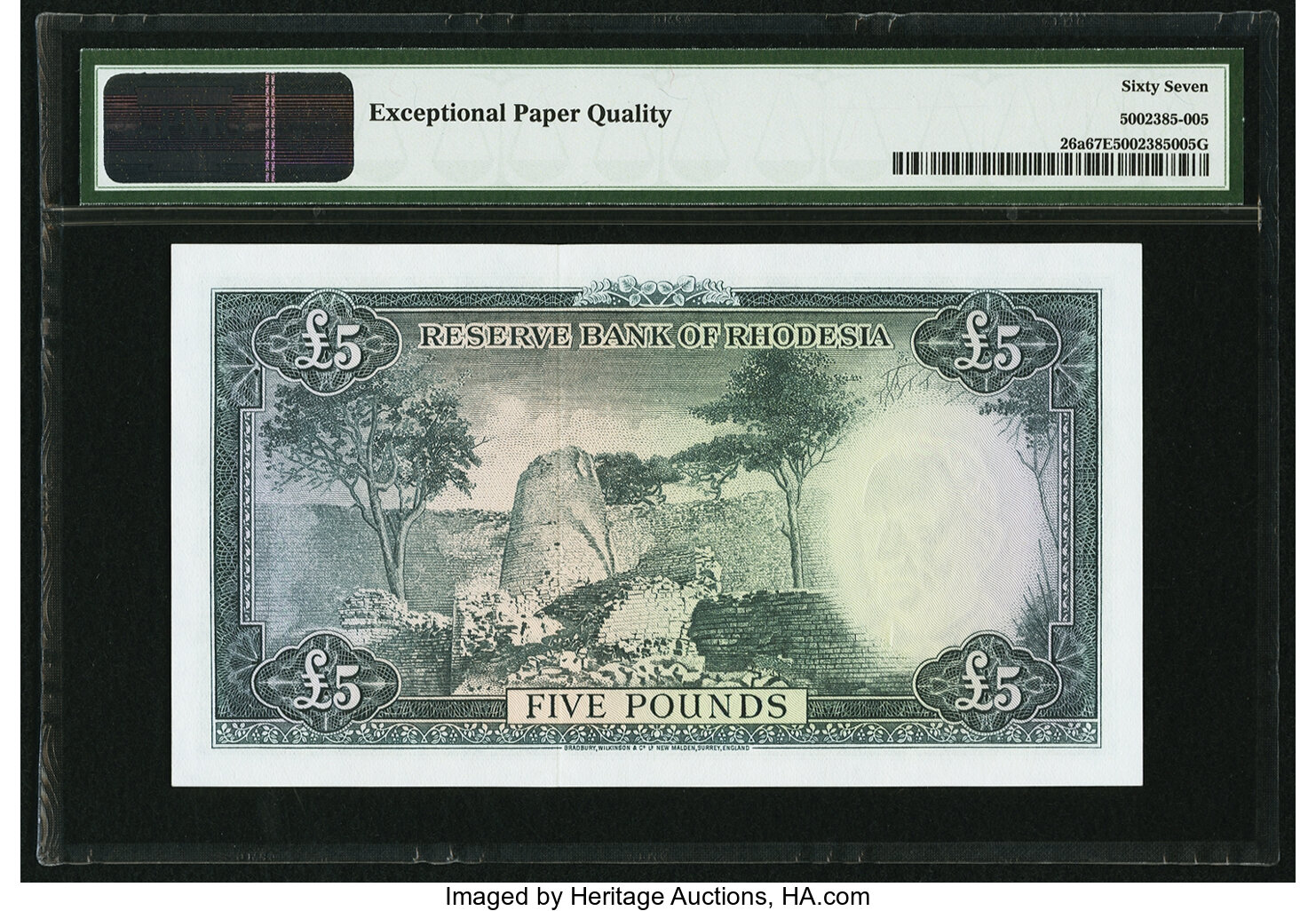 image for: Rhodesia  5 pounds(B103at)