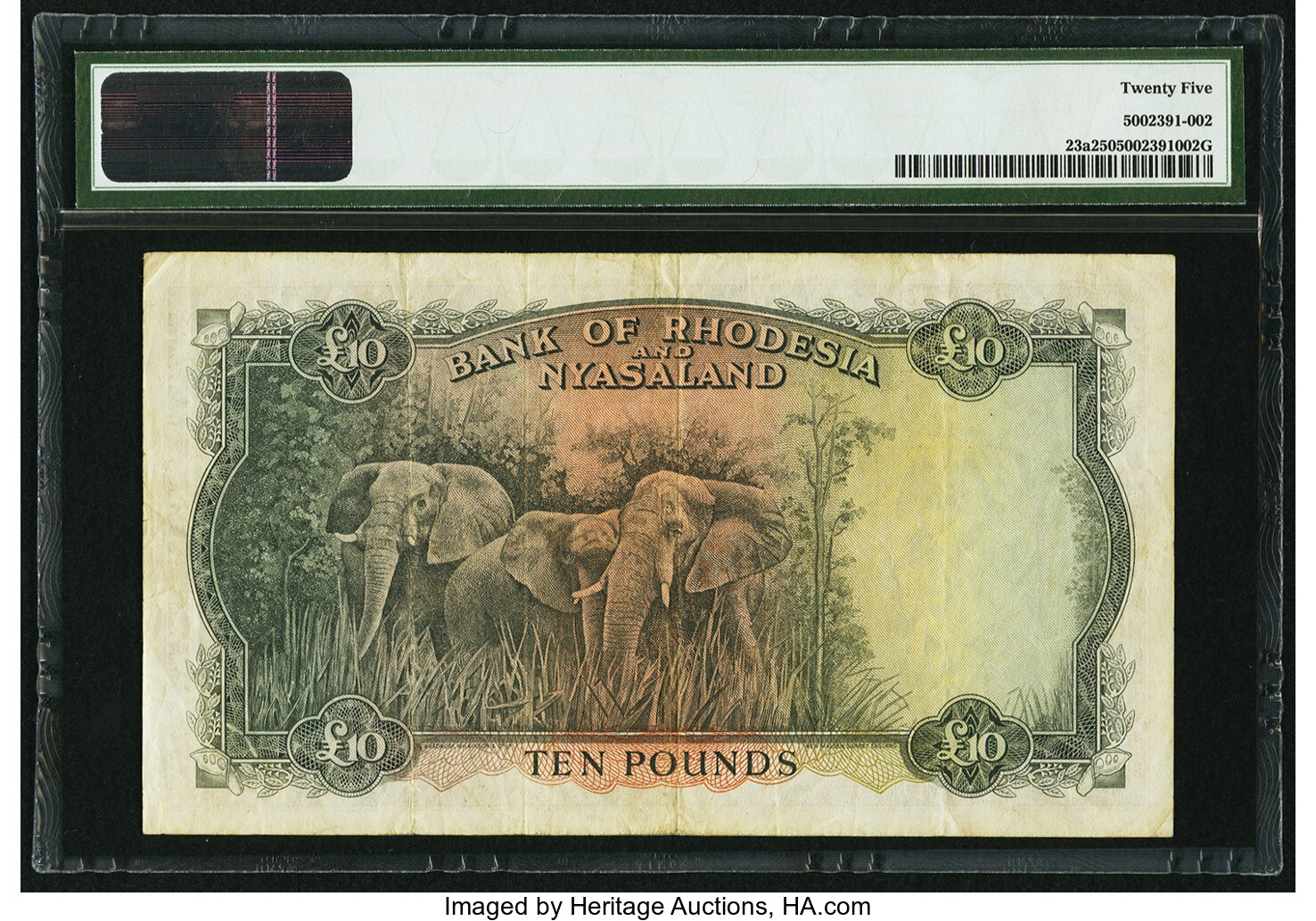 image for: Rhodesia and Nyasaland  10 pounds(B104a)