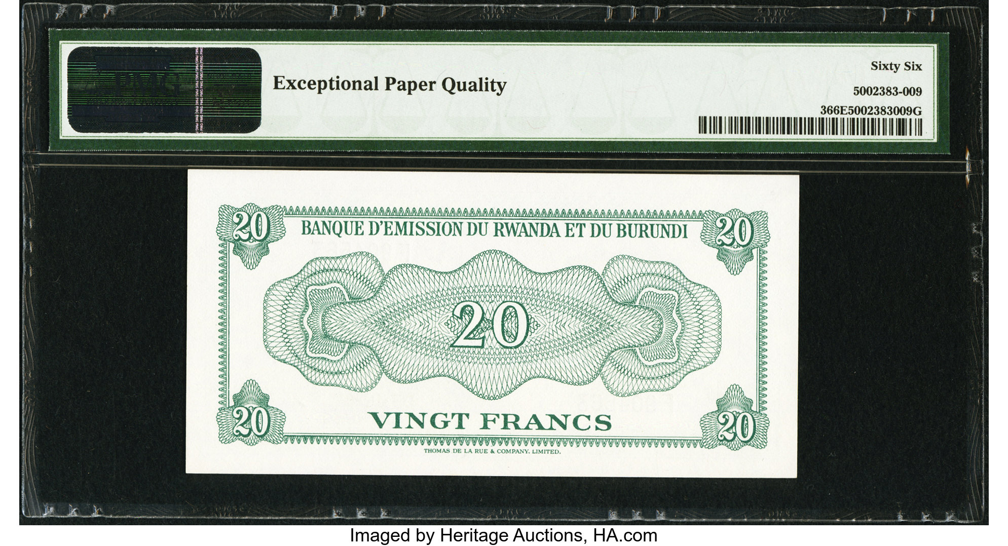 image for: Rwanda and Burundi  20 francs(B103b)