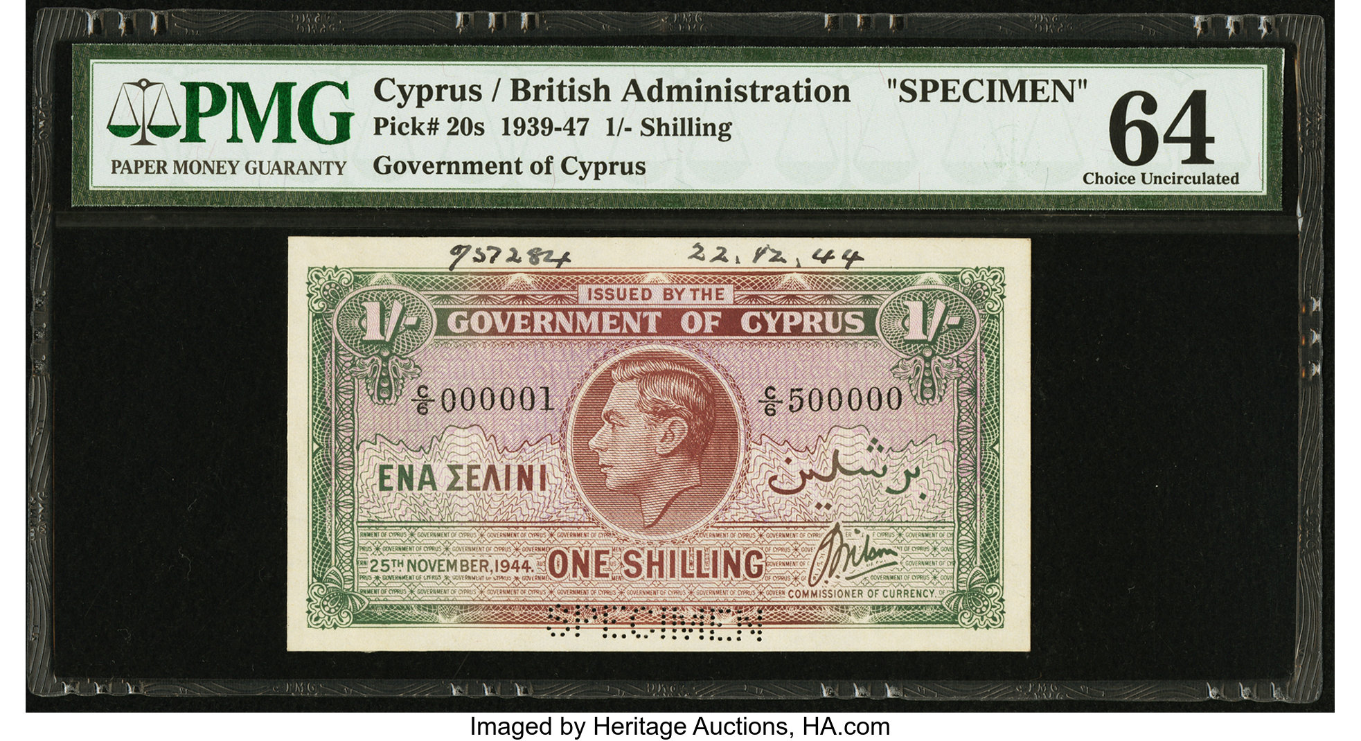 image for: Cyprus  1 shilling (B120h)