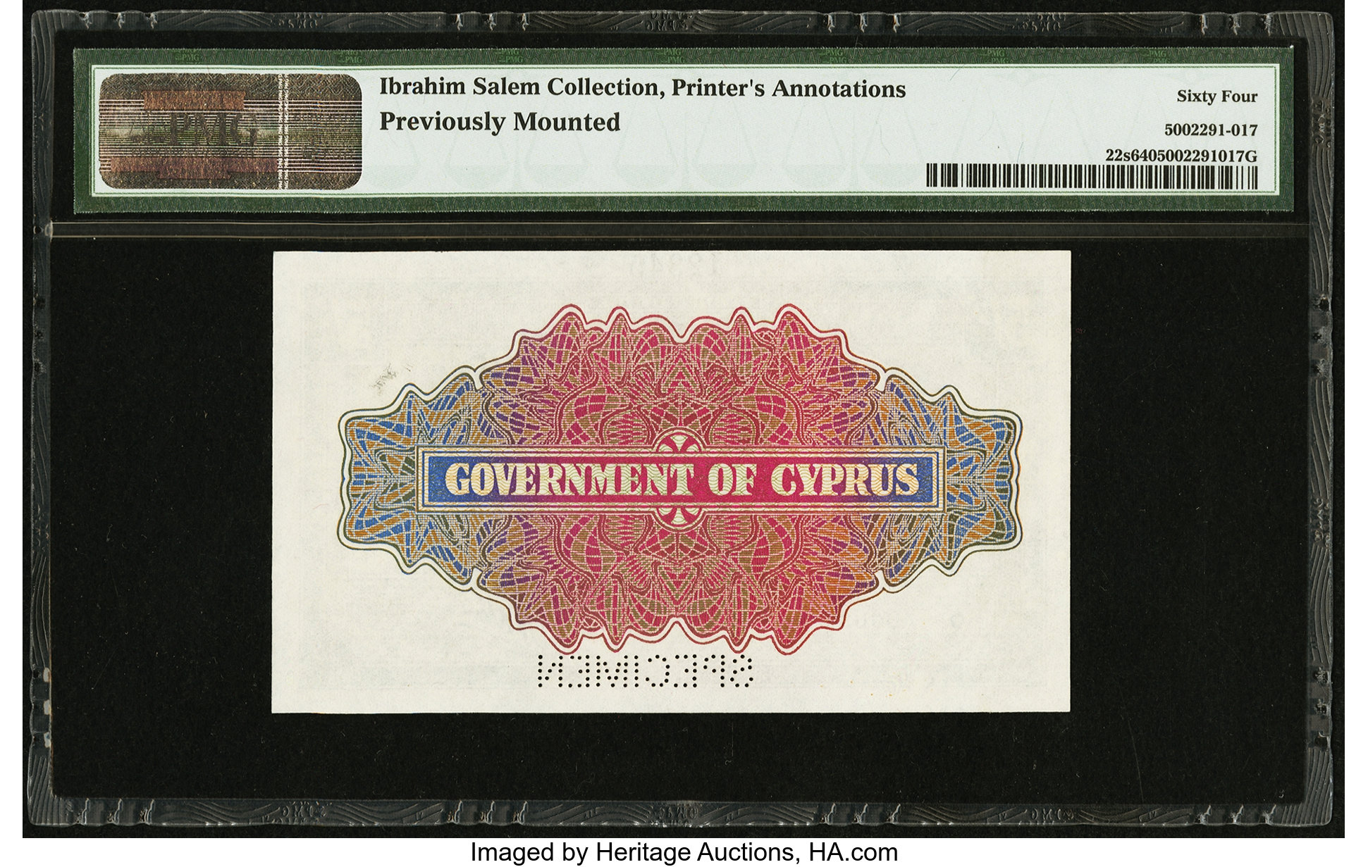 image for: Cyprus  5 shillings (B122e)