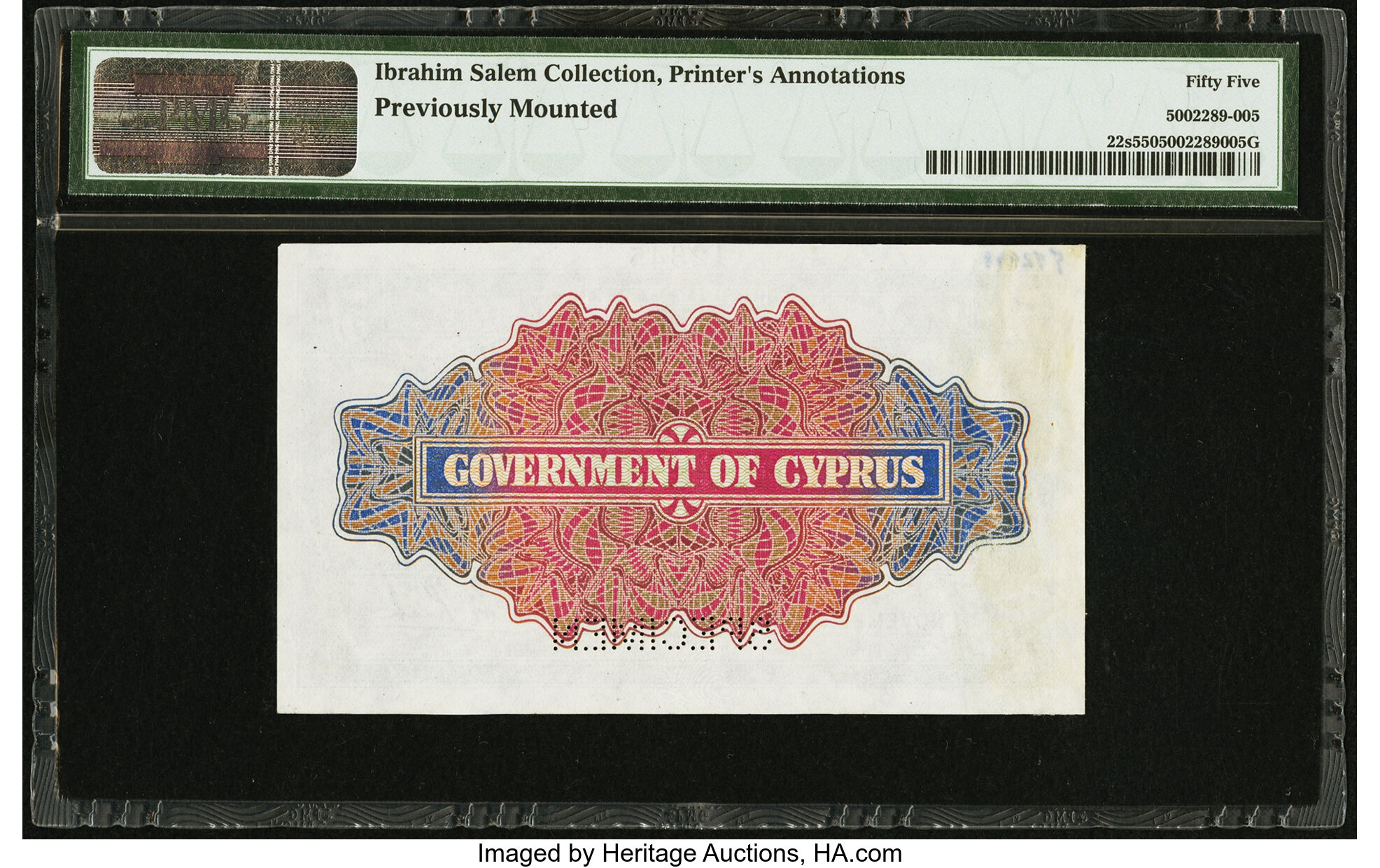 image for: Cyprus  5 shillings (B122is)
