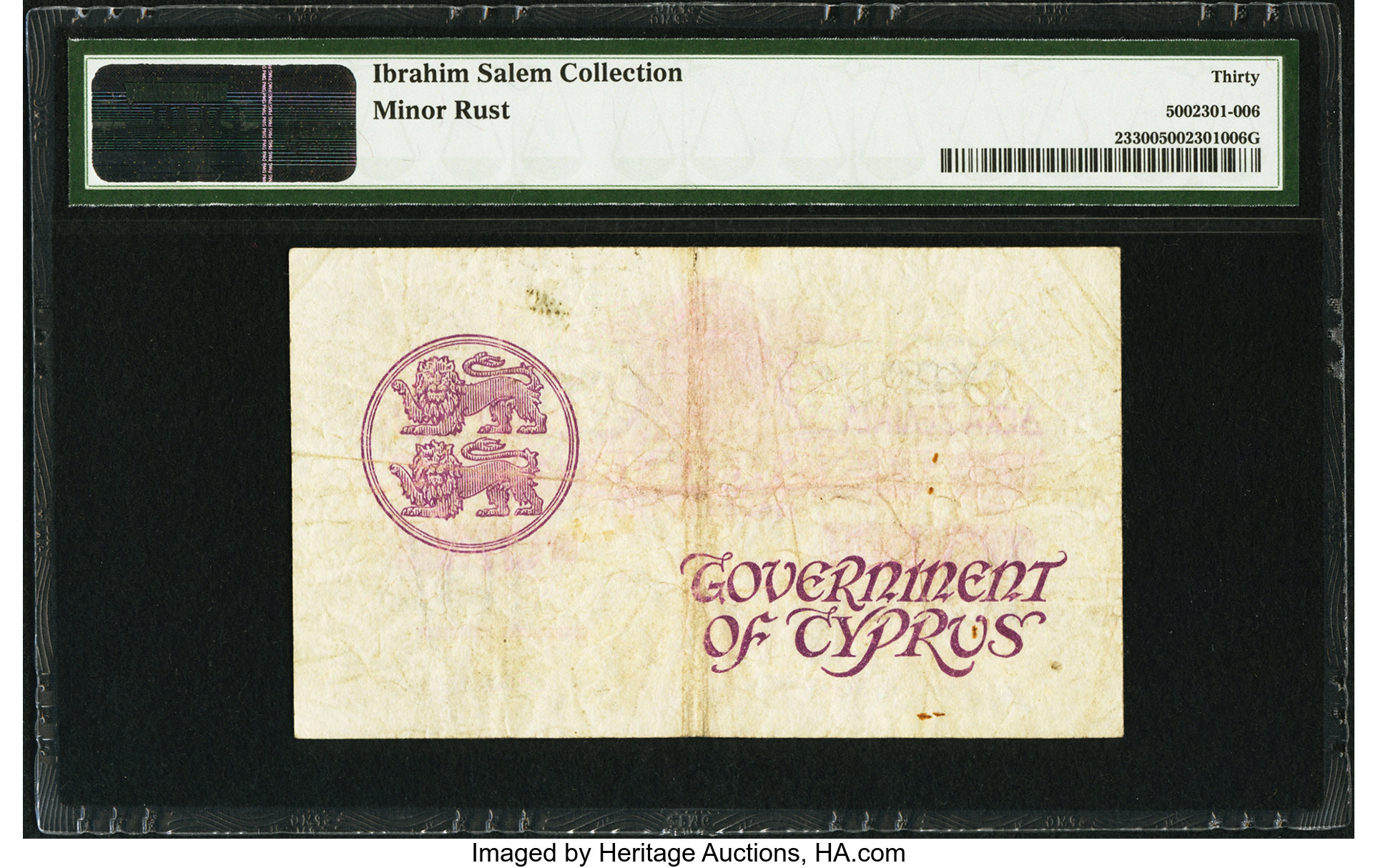 image for: Cyprus  10 shillings (B123hs)