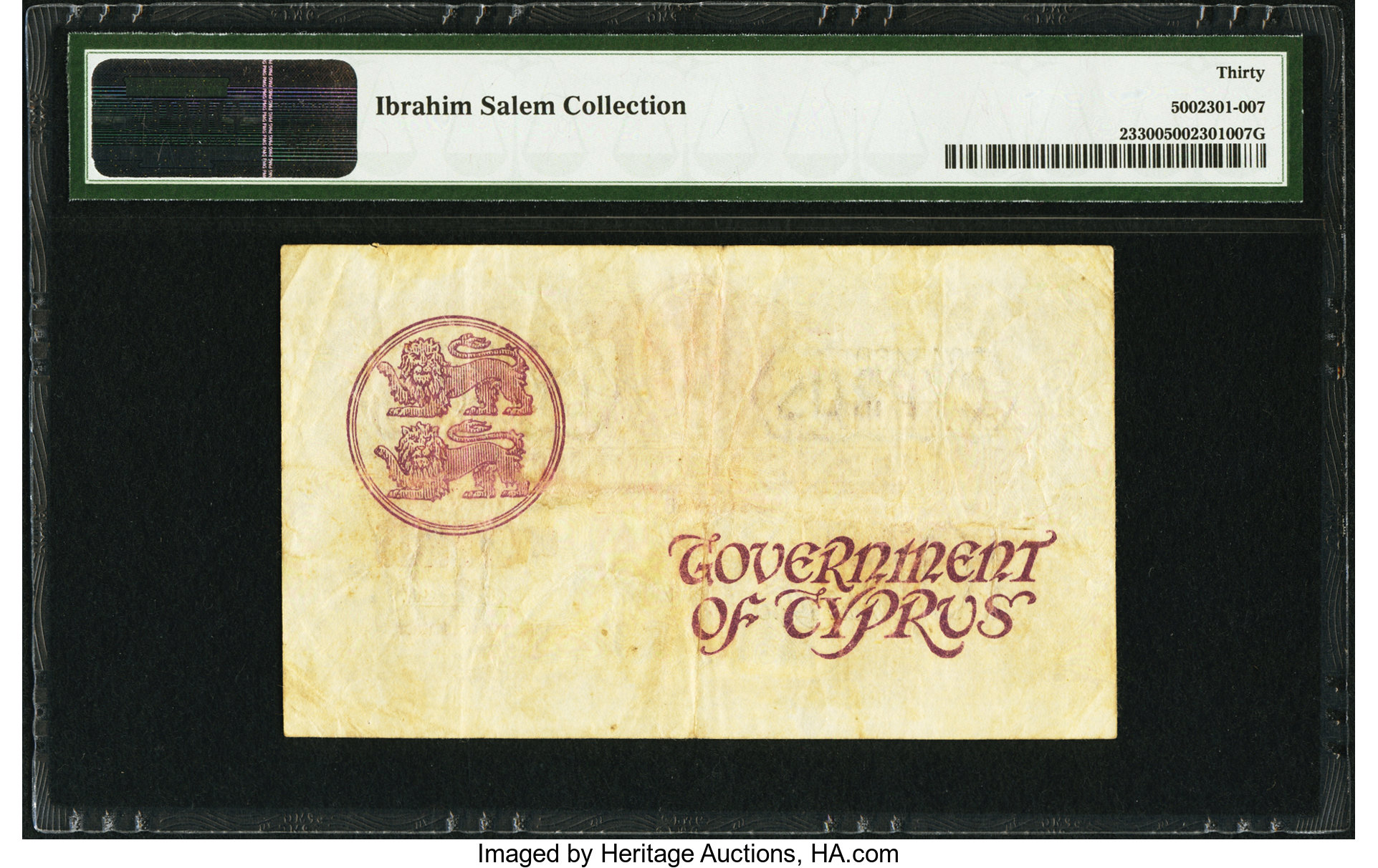 image for: Cyprus  10 shillings (B123hs)