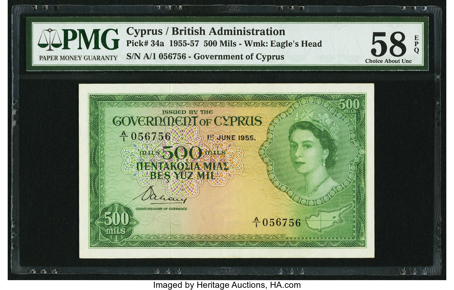image for: Cyprus  500 mils (B134b)