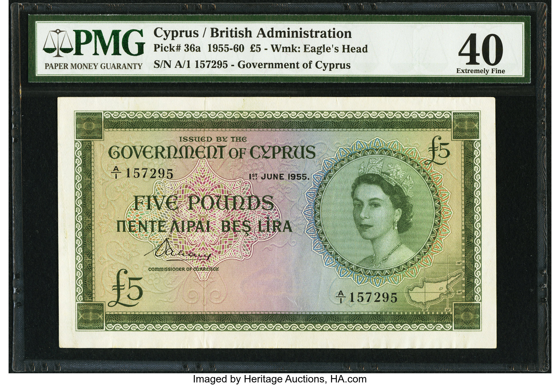 image for: Cyprus  5 pounds (B136bs)