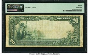image for: Asheville, NC - $20 1902 Red Seal Fr. 641 The American National Bank Ch. # (S)8772 PMG Choice Fine 15....