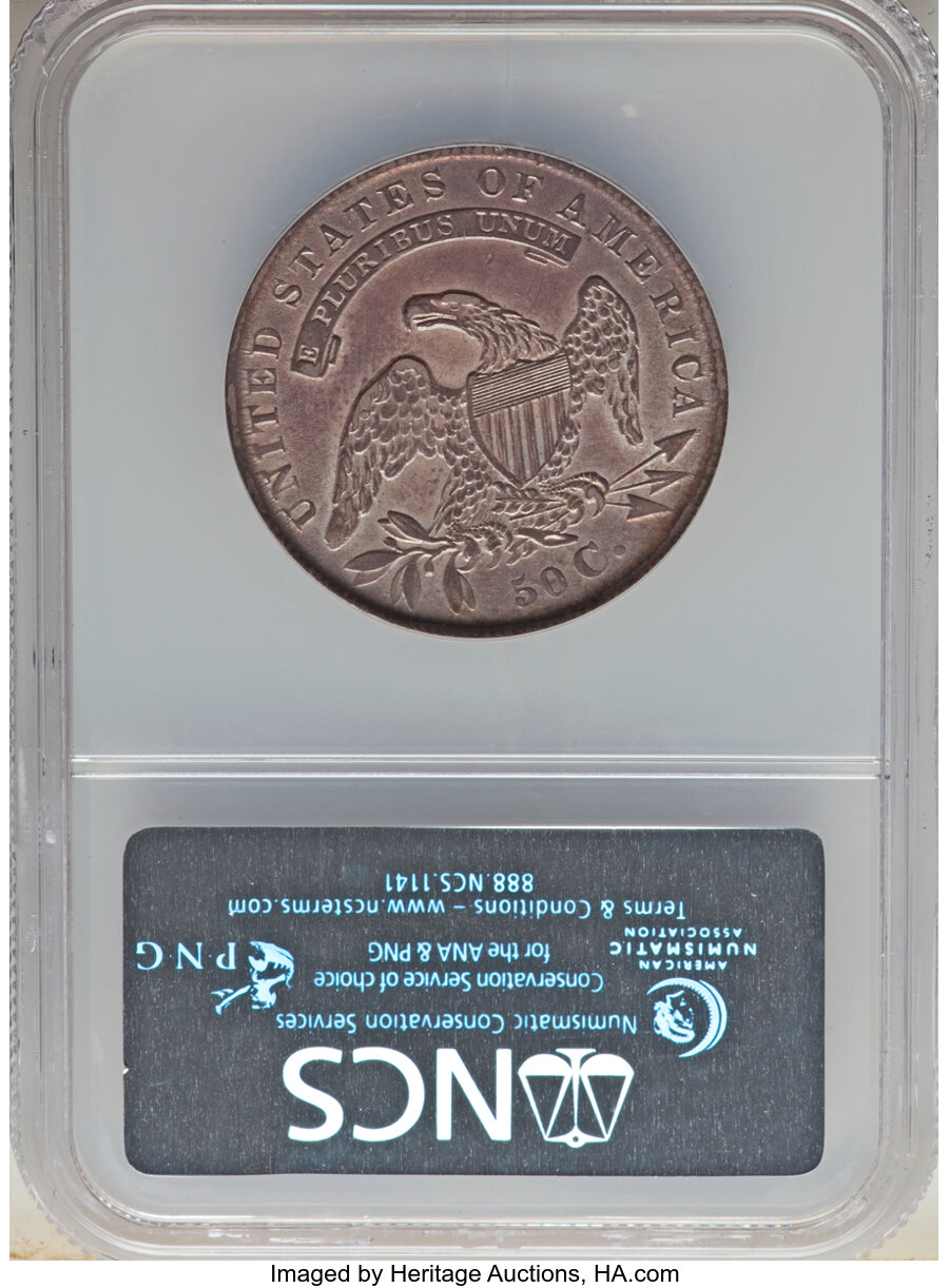 image for: 1834 50C Small Date, Small Letters, O-120, R.3, -- Improperly Cleaned -- NCS. XF Details.  ...