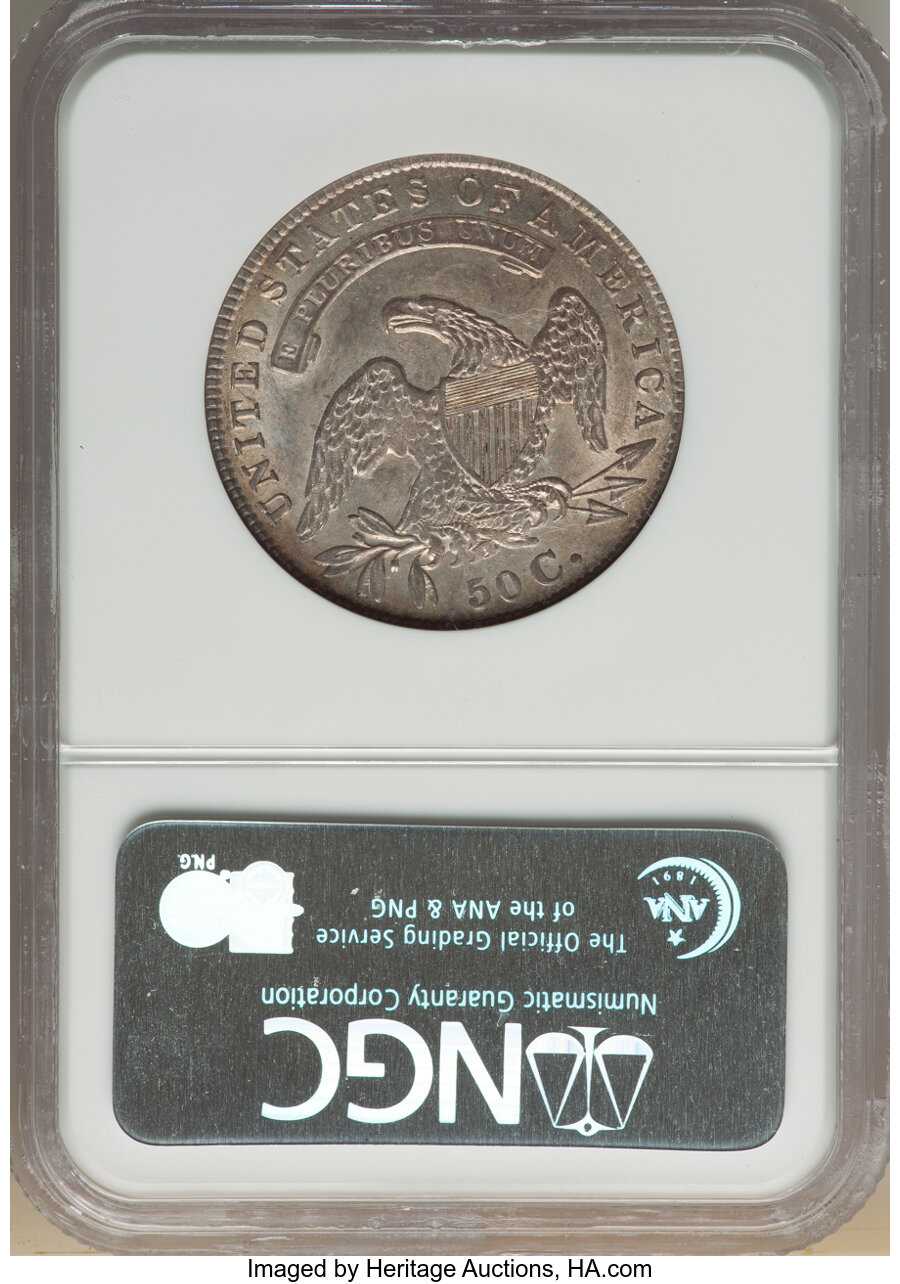 image for: 1835 50C O-108, R.3, AU58 NGC. NGC Census: (3/5). PCGS Population: (3/3). CDN: $682 Whsle. Bid for NGC/PCGS AU58. Mintage 5...