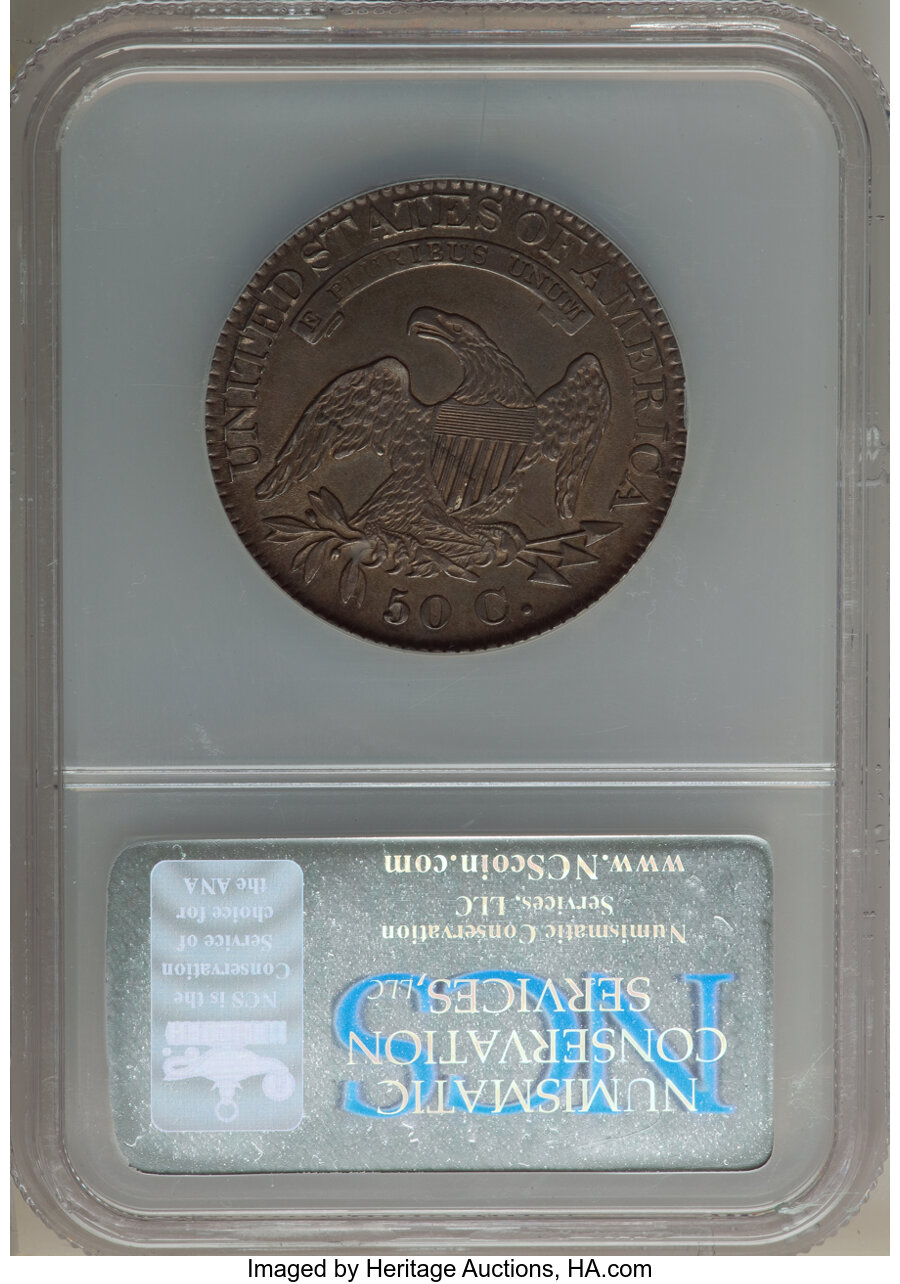 image for: 1824 50C O-116, R.3, -- Improperly Cleaned -- NCS. AU Details.  Mintage 3,504,954. ...