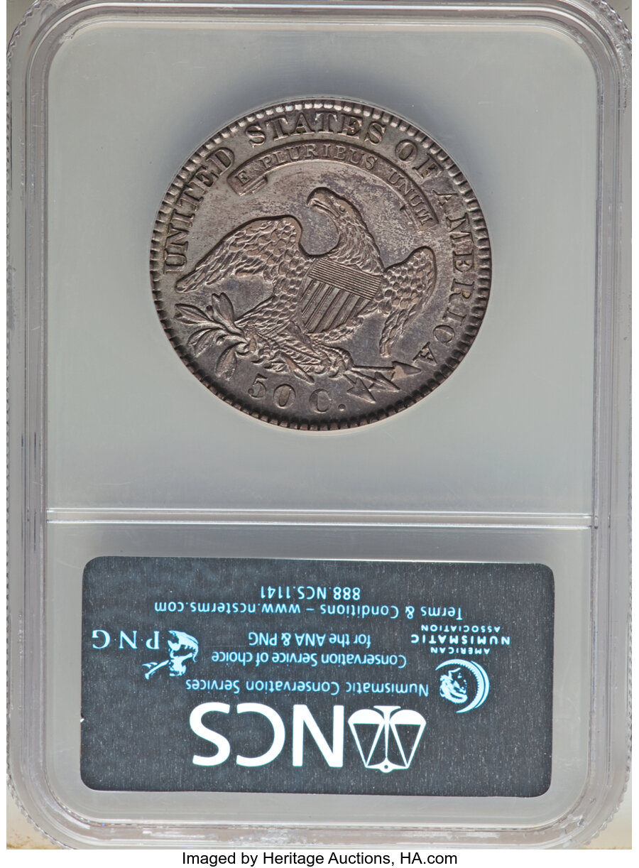 image for: 1830 50C Small 0, O-102, R.2, -- Improperly Cleaned -- NCS. AU Details.  Mintage 4,764,800. ...