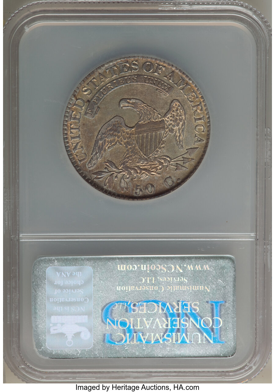 image for: 1822 50C O-112, High R.4, -- Improperly Cleaned -- NCS. VF Details.  Mintage 1,559,573. ...