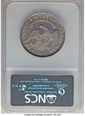 image for: 1832 50C Small Letters, O-114, R.4, -- Improperly Cleaned -- NCS. AU Details. Mintage 4,797,000. ...