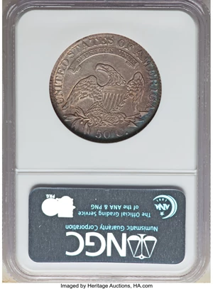 image for: 1826 50C O-114, R.4, XF45 NGC. NGC Census: (2/7). PCGS Population: (2/8). CDN: $228 Whsle. Bid for NGC/PCGS XF45. Mintage 4...