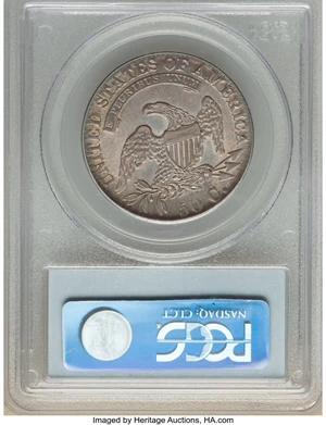 image for: 1832 50C Small Letters, O-119, Low R.4, AU55 PCGS. PCGS Population: (2/3). NGC Census: (2/2). CDN: $450 Whsle. Bid for NGC/...