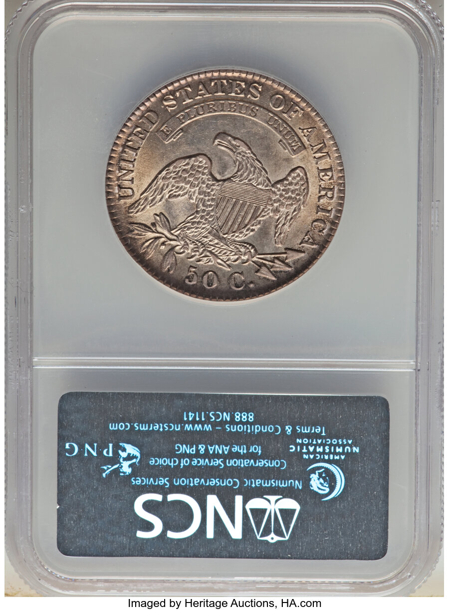 image for: 1830 50C Small 0, O-102, R.2, -- Improperly Cleaned -- NCS. AU Details.  Mintage 4,764,800. ...