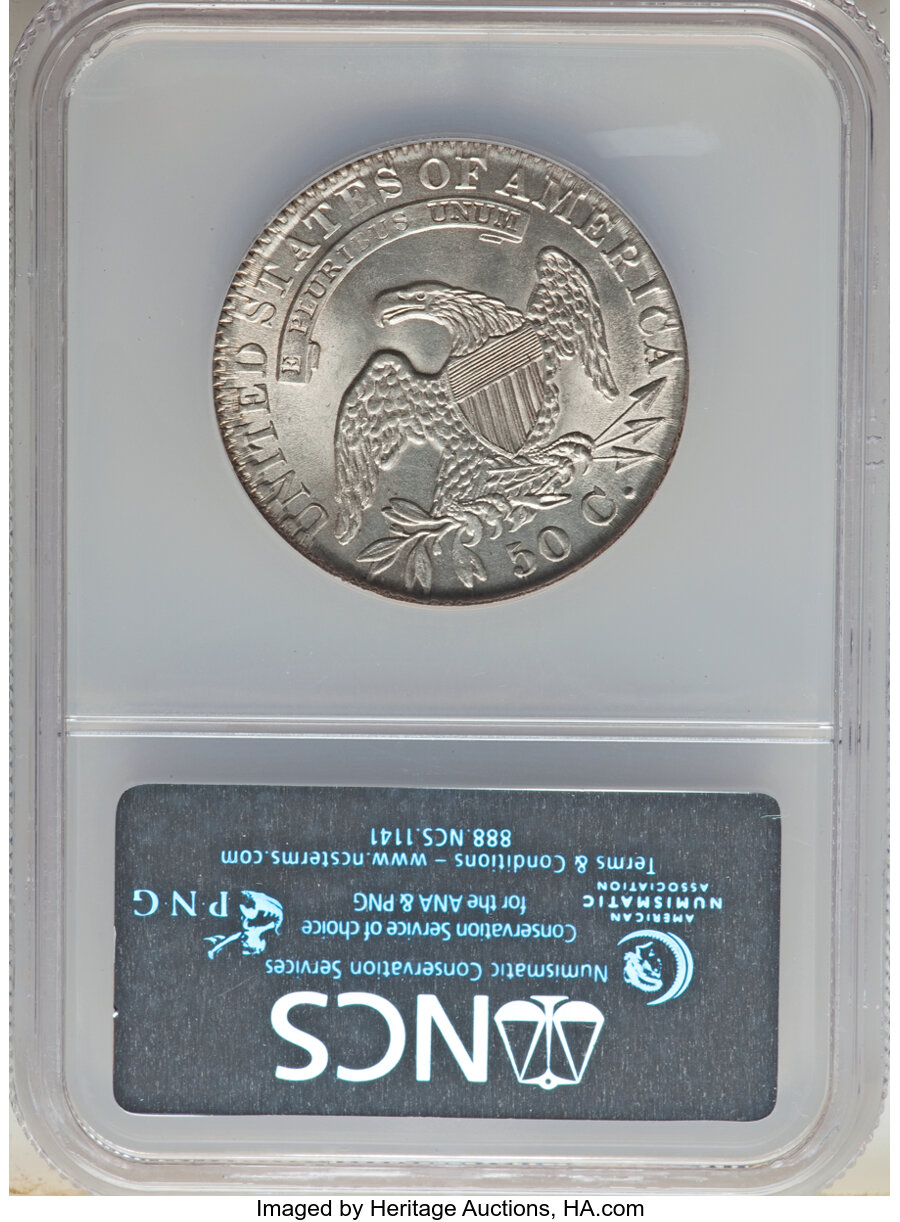 image for: 1831 50C O-101, R.3, -- Improperly Cleaned -- NCS. AU Details.  Mintage 5,873,660. ...