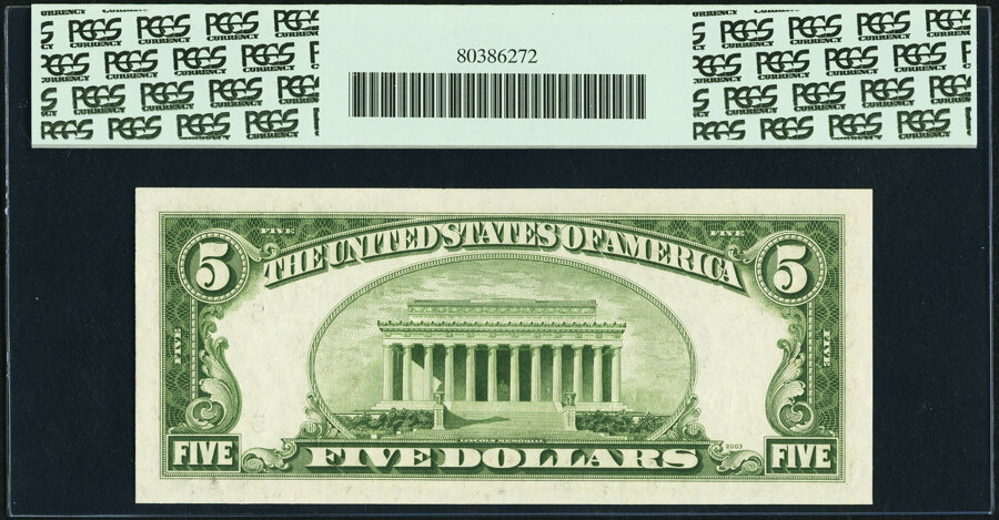 image for: Fr. 1961-E* $5 1950 Wide I Federal Reserve Star Note. PCGS Gem New 65PPQ....