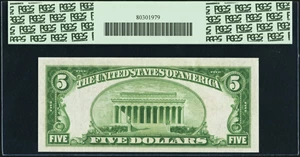 image for: Fr. 1526 $5 1928A Legal Tender Note. PCGS Gem New 65PPQ....