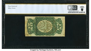 image for: Fr. 1299 25¢ Third Issue PCGS Banknote About Unc 50 Details...