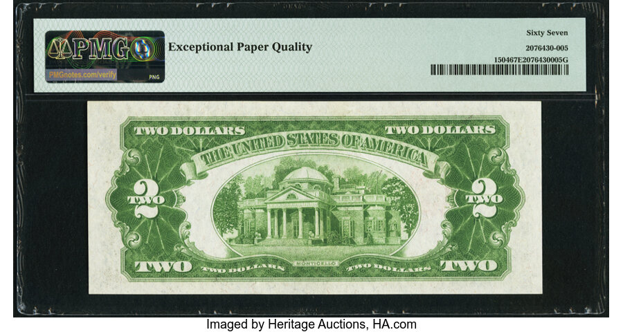 image for: Fr. 1504 $2 1928C Legal Tender Note. PMG Superb Gem Unc 67 EPQ....