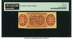 image for: Fr. 1326 50¢ Third Issue Spinner PMG Choice Uncirculated 63 EPQ....