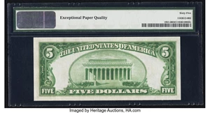 image for: Fr. 1951-B $5 1928A Federal Reserve Note. PMG Gem Uncirculated 65 EPQ....