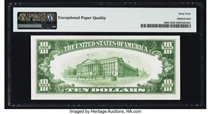 image for: Fr. 2005-J $10 1934 Federal Reserve Note. PMG Choice Uncirculated 64 EPQ....