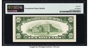 image for: Fancy Serial Number 77788888 Fr. 2012-J $10 1950B Federal Reserve Note. PMG Gem Uncirculated 65 EPQ....