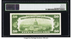 image for: Fr. 2101-H $50 1928A Federal Reserve Note. PMG Choice Uncirculated 64....