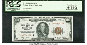 image for: Fr. 1890-I $100 1929 Federal Reserve Bank Note. PCGS Very Choice New 64PPQ....