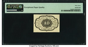 image for: Fr. 1243 10¢ First Issue PMG Choice Uncirculated 63 EPQ....