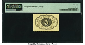 image for: Fr. 1229 5¢ First Issue PMG Choice About Unc 58 EPQ....