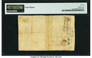 image for: South Carolina March 6, 1776 £25 PMG Very Fine 20 Net....