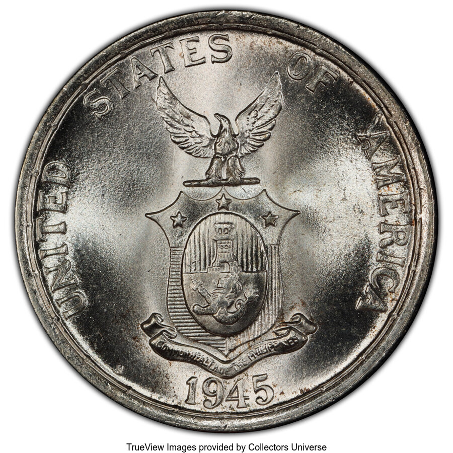 1945 S Fifty Pennyavo U.S. Philippines Coin Pricing Guide | The